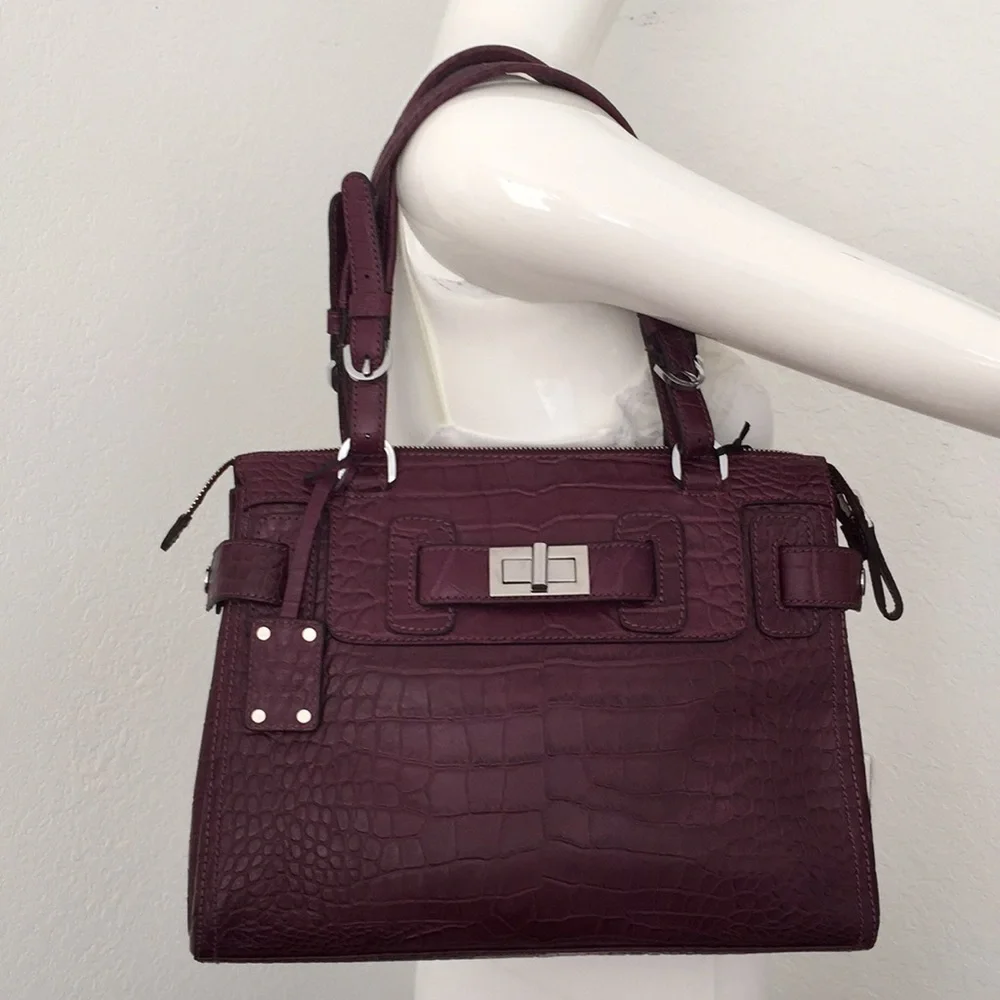 Kesslord croc embossed leather tote